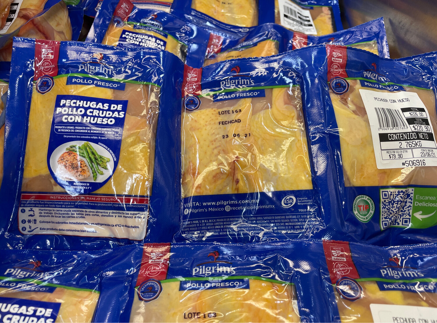 Pilgrim’s Fresh Chicken Breast w/ bone and skin- 3 Pack (Price per Kilo)