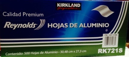 Kirkland Aluminum Foil Sheets (500 ct)   *