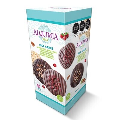 Alquimia Viva flaxseed, rice and quinoa cookies covered with chocolate 16/22g