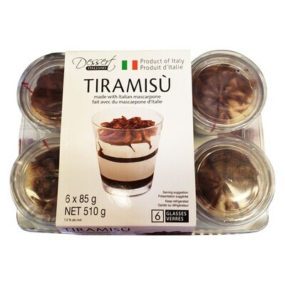 Tiramisú mini, italian dessert 6/85gr