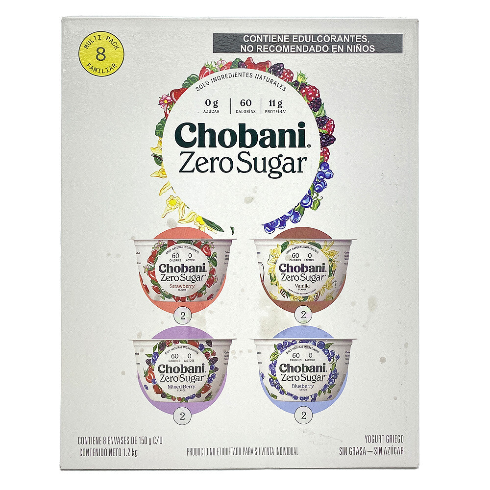 Chobani Zero Greek Yogurt 8/150g Assorted