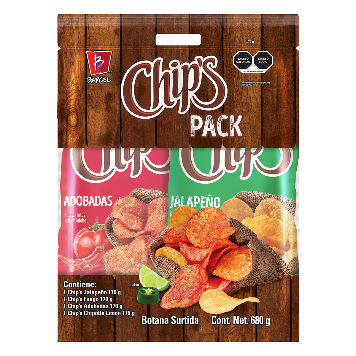 Barcel Chips Assorted 4/170gr