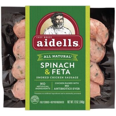 Aidells Feta Spinach & Chicken Sausages (907g) 