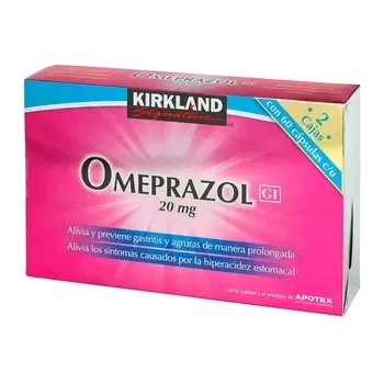 Kirkland Omeprazol,  2 boxes w/60 capsules, 20 mg
