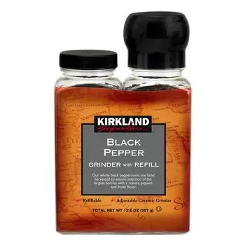 Kirkland Whole Black Pepper with grinder