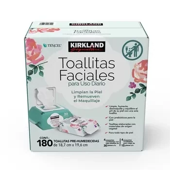 Kirkland Facial Wipes (180 pcs)  *