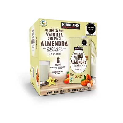 Kirkland Organic Almond Milk (Unsweetened Vanilla 6boxes)