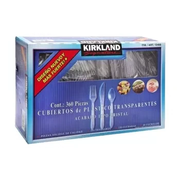 Kirkland Plastic Cutlery Transparent (360 pcs) *