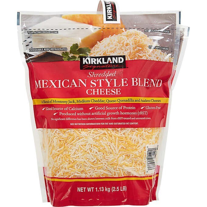 Kirkland Mexican 4-Cheese Mixture - 2 Pack 1.13kg