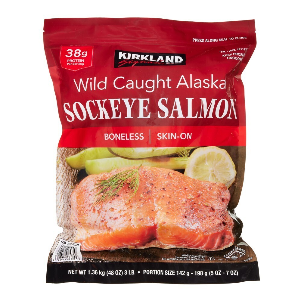 Kirkland Wild Alaskan Sockeye Red Salmon 1.36kg