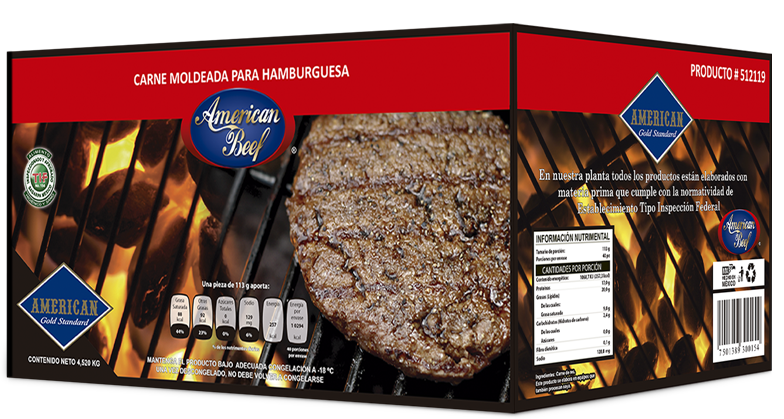 American Beef Hamburger Patties 40/4.5kg