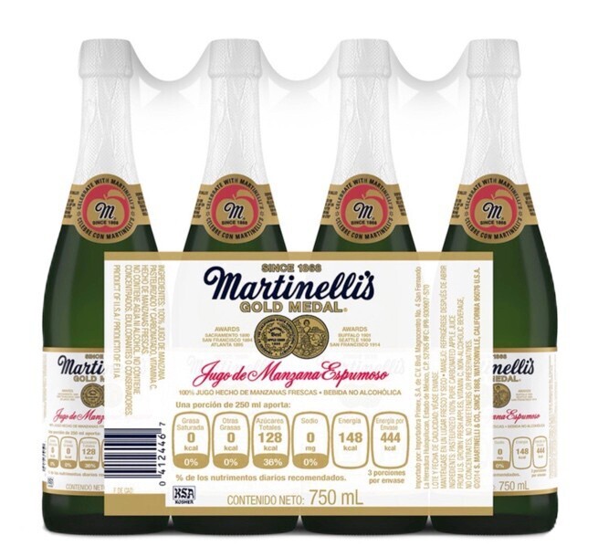 Martinelli's Sparkling Cider - Non-alcoholic - 4 bottles   *