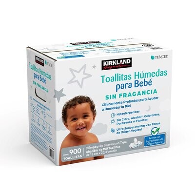 Kirkland Baby Wipes - 900 wipes   *   #