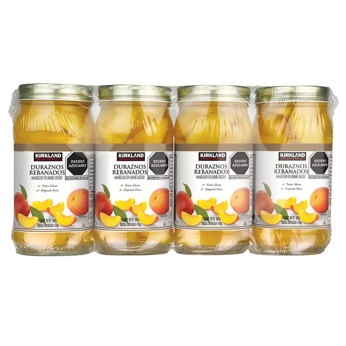 Kirkland Canned Sliced Peaches 4 jars/680g