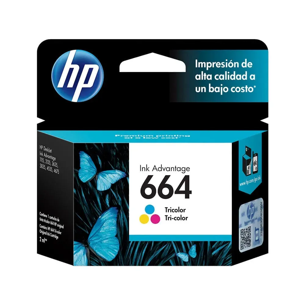 HP #664 Tri Color Ink Cartridge    *