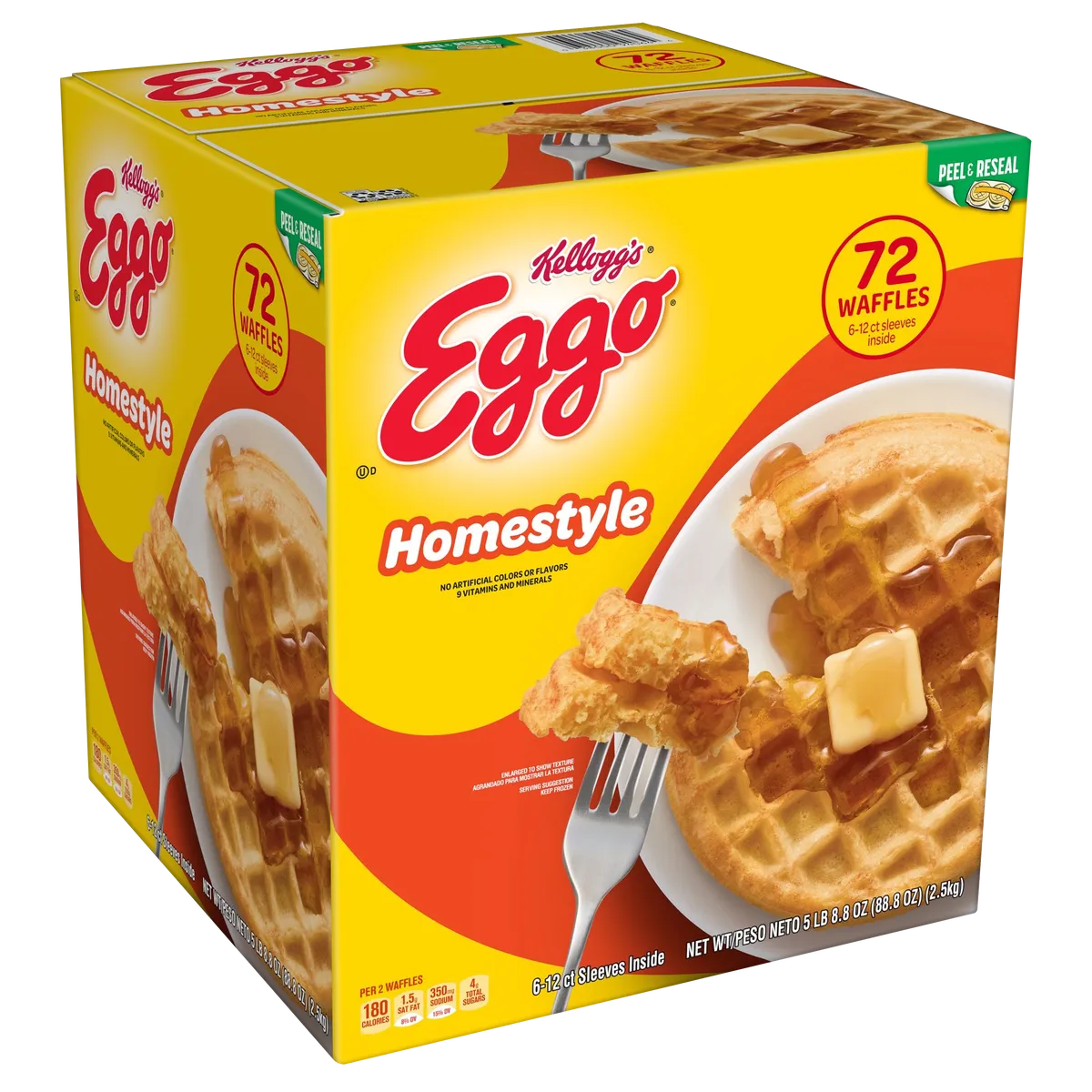 Kellogg's Eggo Waffles (72 pieces)