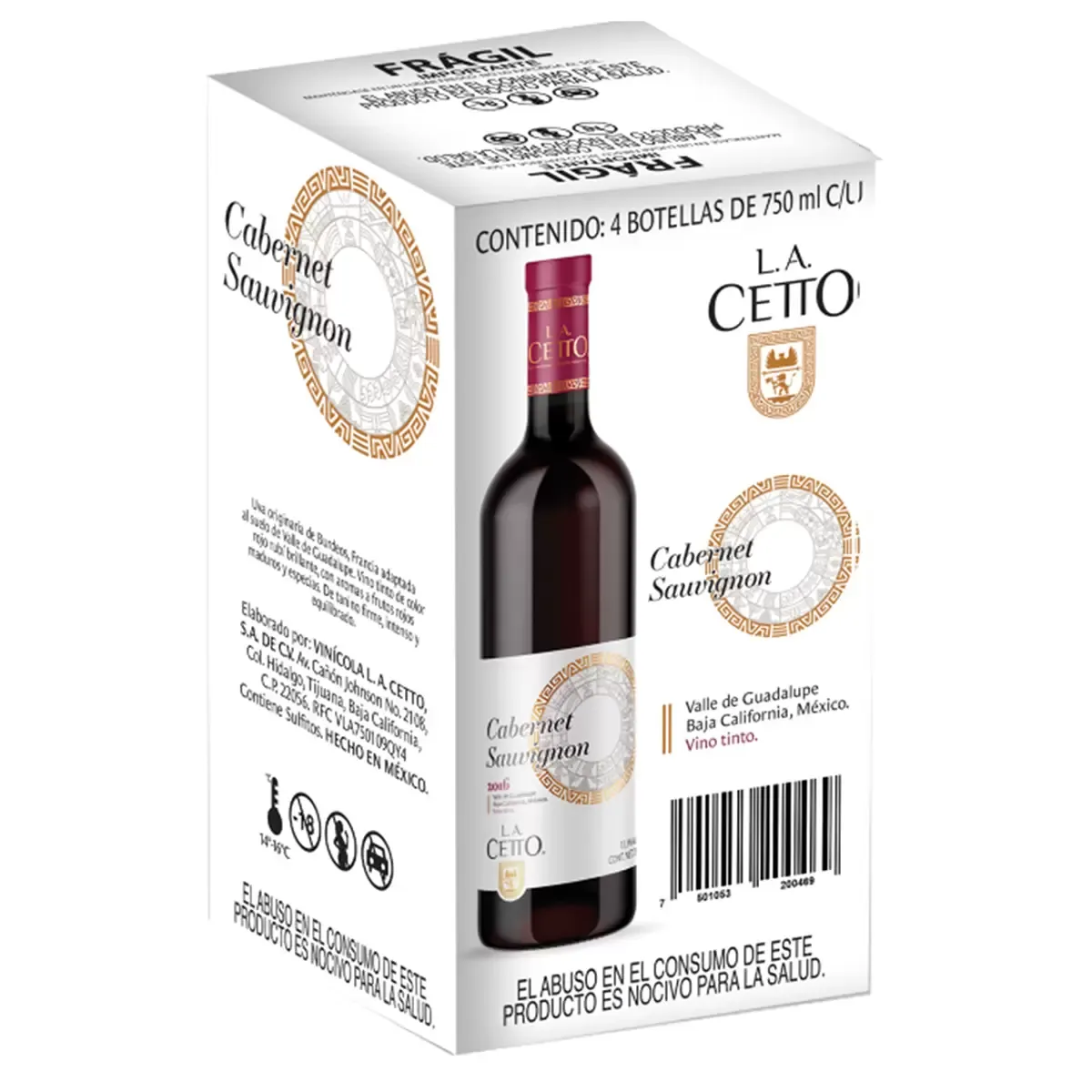 La Cetto Cabernet Sauvignon 4 bottles/750ml   *