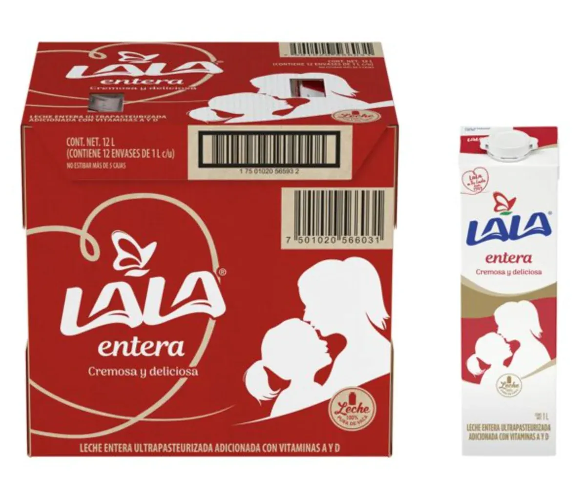 Lala Whole Milk - 12 cartons/1L