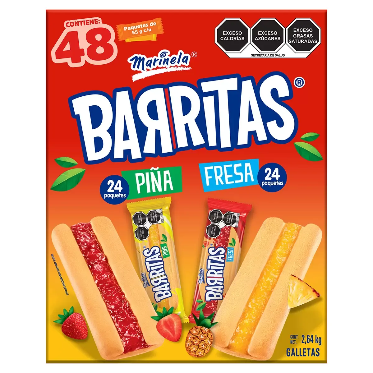 Marinela Barritas Strawberry/Pineaple 48bars