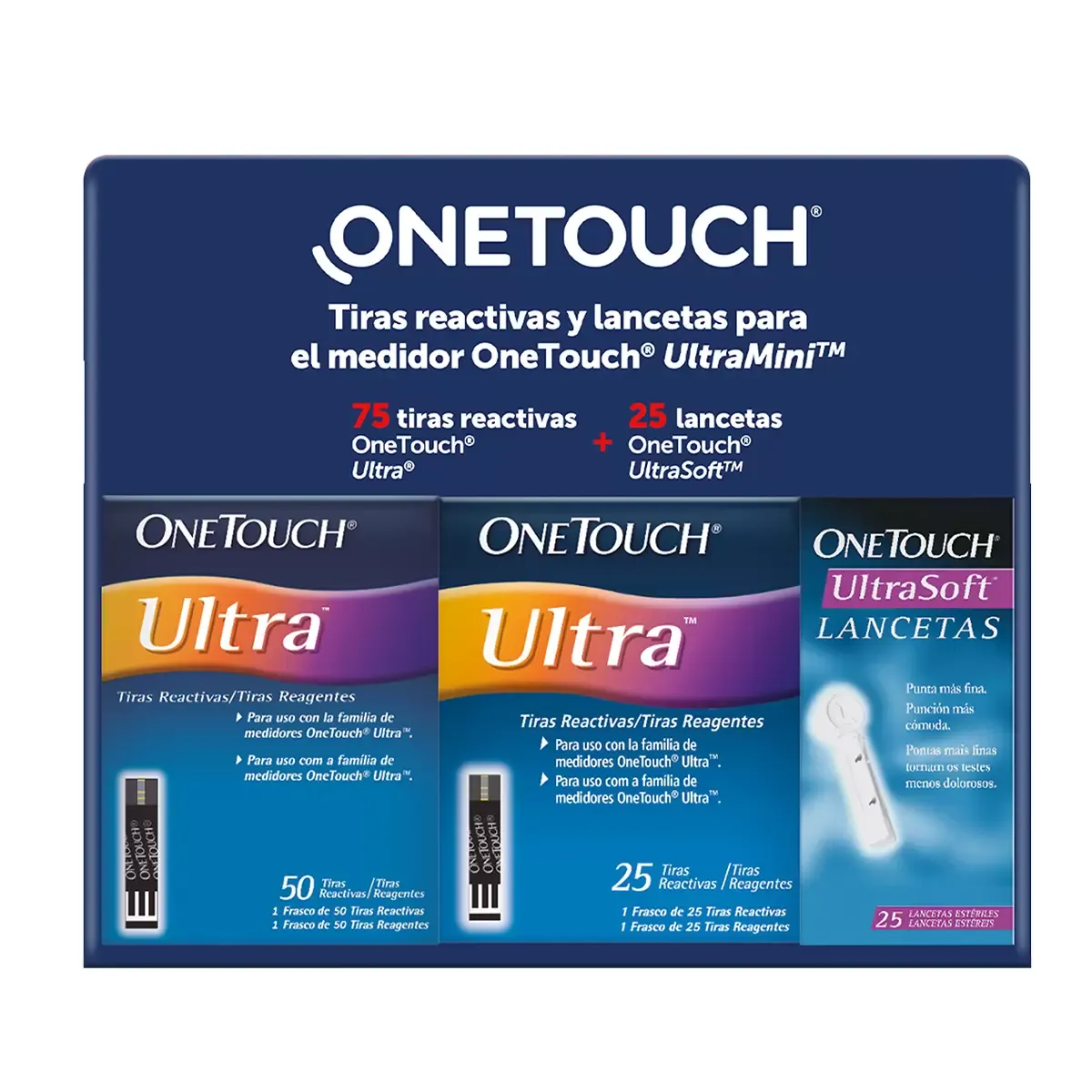 One Touch Ultra 75 Strips &amp; 25 Lancets *