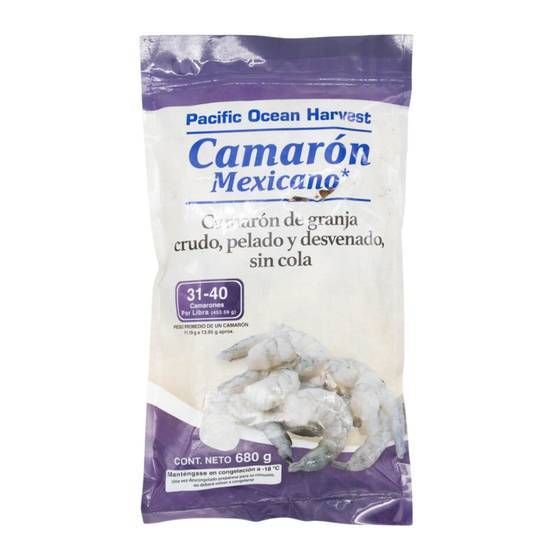 Pacific Ocean Harvest Raw Shrimp Peeled and Deveined (31-40 count) 680g