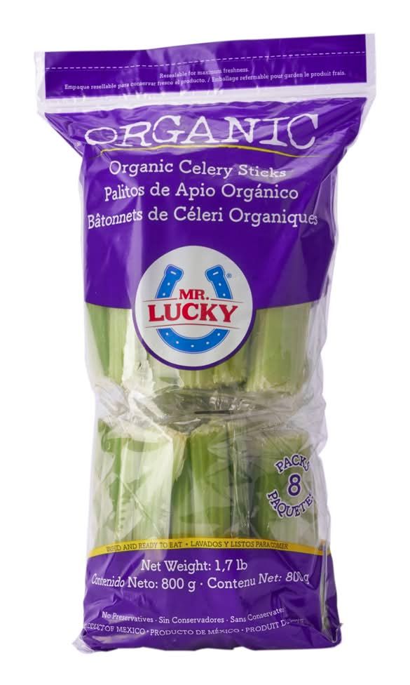 Mr Lucky Organic Celery Sticks 800g