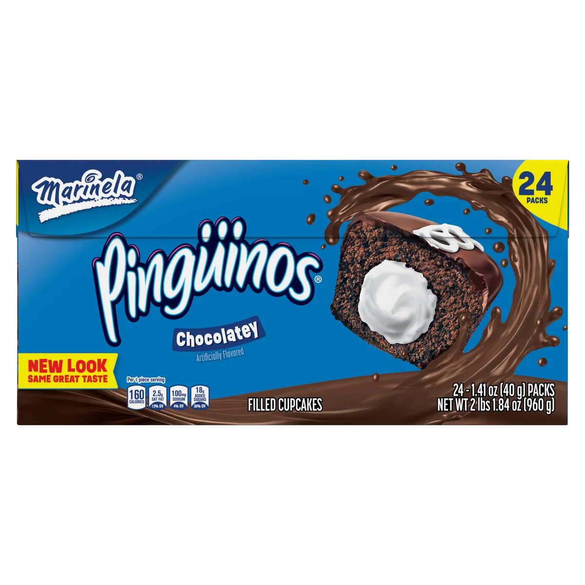 Marinela Pinguinos Chocolate Cakes 24 pieces