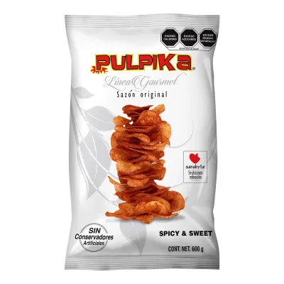 Pulpika Sweet &amp; Spicy Chips 600 g