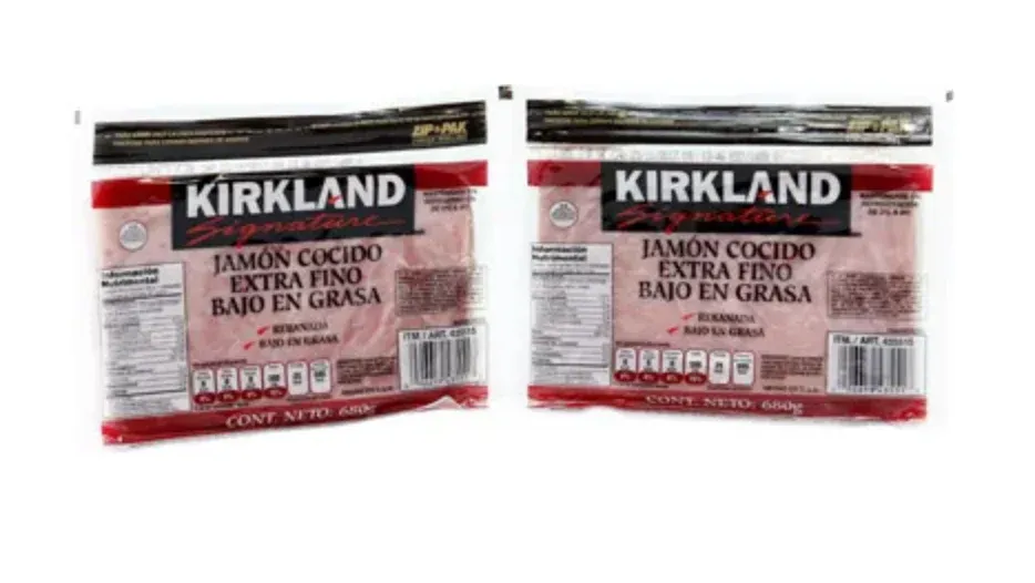Kirkland Extra Fine Sliced Ham  - 2 packs of 680g each