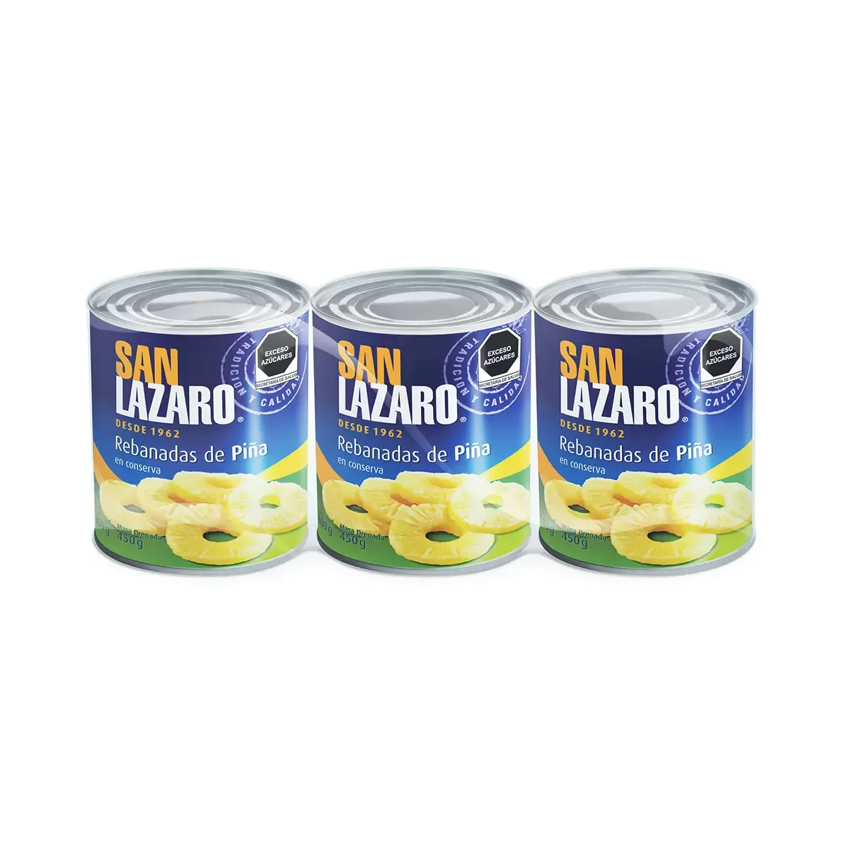 San Lazaro Sliced Pineapples (3 cans/800g)
