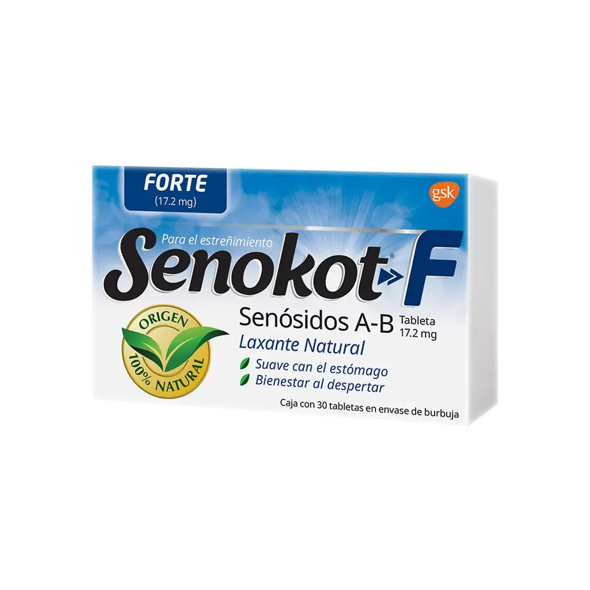 Senokot-F Natural Laxative 17.2mg 30 capsules/2 boxes