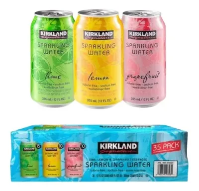 Kirkland Flavored Sparkling Water Assorted 35 cans/355ml # *