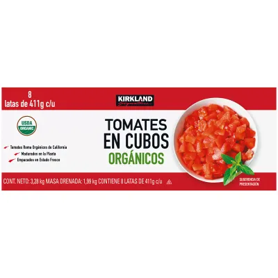 Kirkland Diced Cube Tomatoes 8 cans/411g