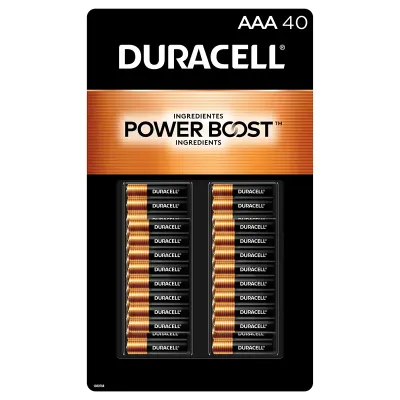 Duracell PowerBoost AAA Batteries 40pz.   *