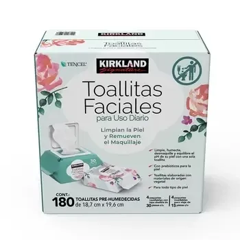 Kirkland Facial Wipes (180 pcs)  *