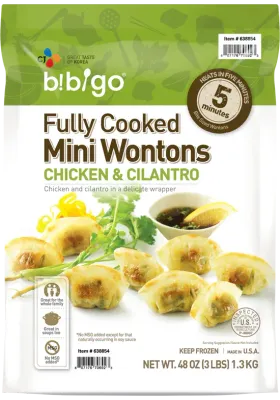 Bibigo Mini Wonton with Chicken &amp; Cilantro (frozen) 910g