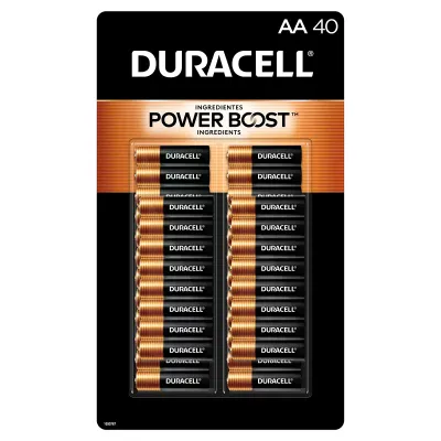 Duracell PowerBoost AA Batteries 40 batteries  *