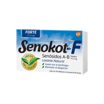 Senokot-F Natural Laxative 17.2mg 30 capsules/2 boxes