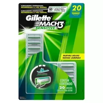 Gillette Mach3 Sensitive Cartriges 20pz *