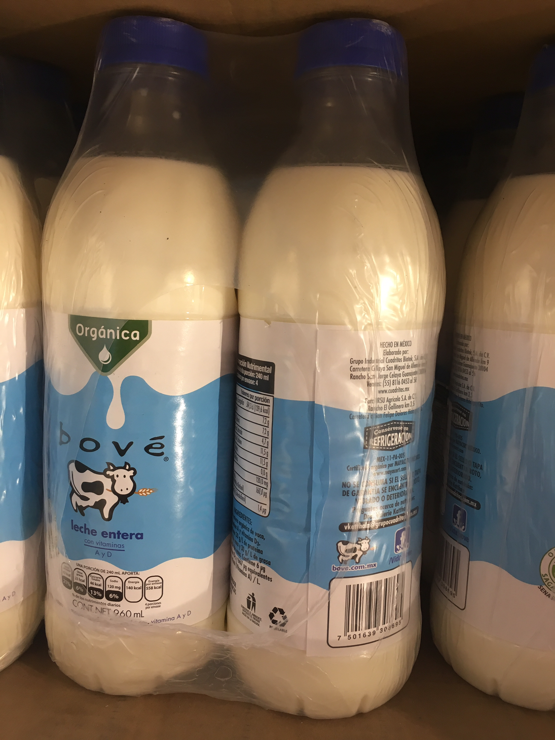 Bove Fresh Organic Milk 4/960ml