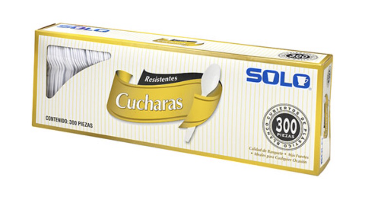 Solo Plastic Spoons - white (300 pcs)