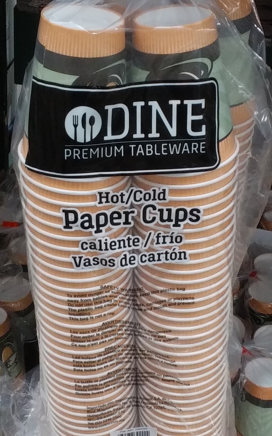 Dine Premium Hot/Cold Paper Cups (160/ 354 ml)