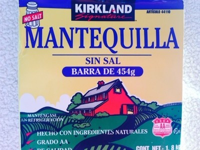 Kirkland Butter - without salt - 4 bars (LARGE)