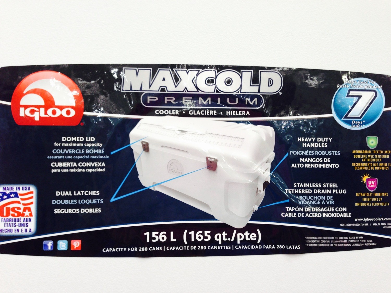 Igloo Maxcold Cooler - 156 L  * #