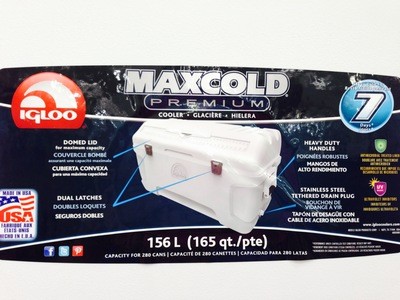 Igloo Maxcold Cooler - 156 L  * #