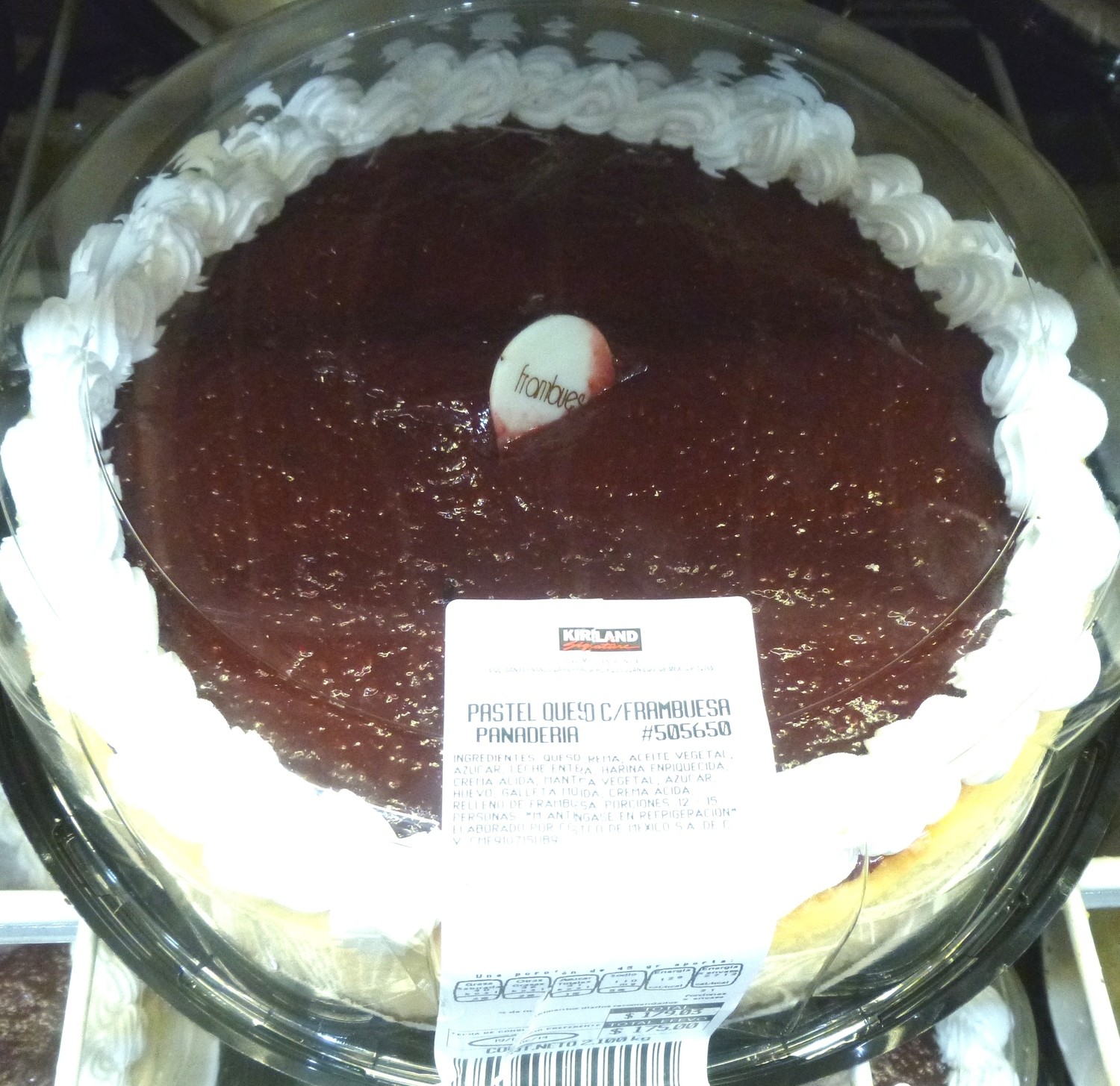 Kirkland Cheesecake w/Raspberry topping
