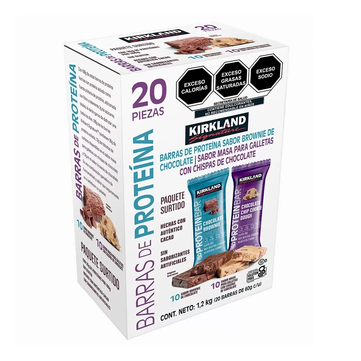 Kirkland Protein Bars (Cookie Dough/Brownie) - 20 bars