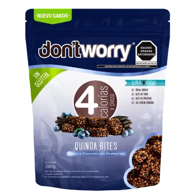 Don't Worry Quinoa Bites - Chocolate &amp; Blueberries 350g