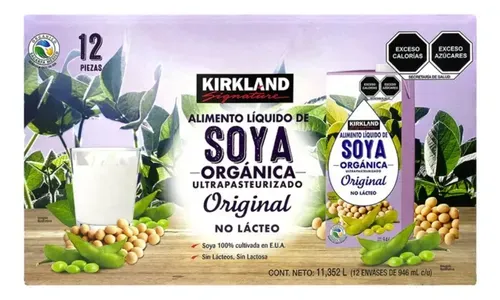 Kirkland Soy Milk Organic - 12 cartons/1L