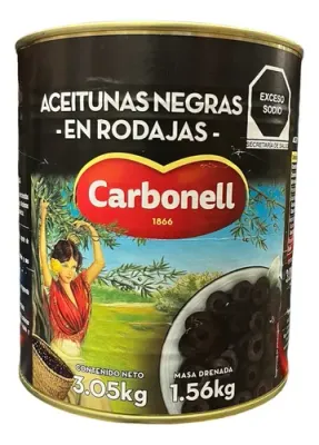 Carbonell Sliced Black Olives (3.010 kg)